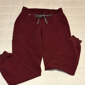 Figs Burgundy Track Pants